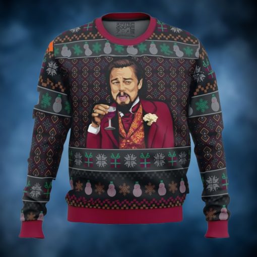 Laughing Leo DiCaprio Meme Ugly Christmas Sweater