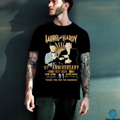 Laurel And Hardy 97th Anniversary 1927 2024 Thank You For The Memories Shirt