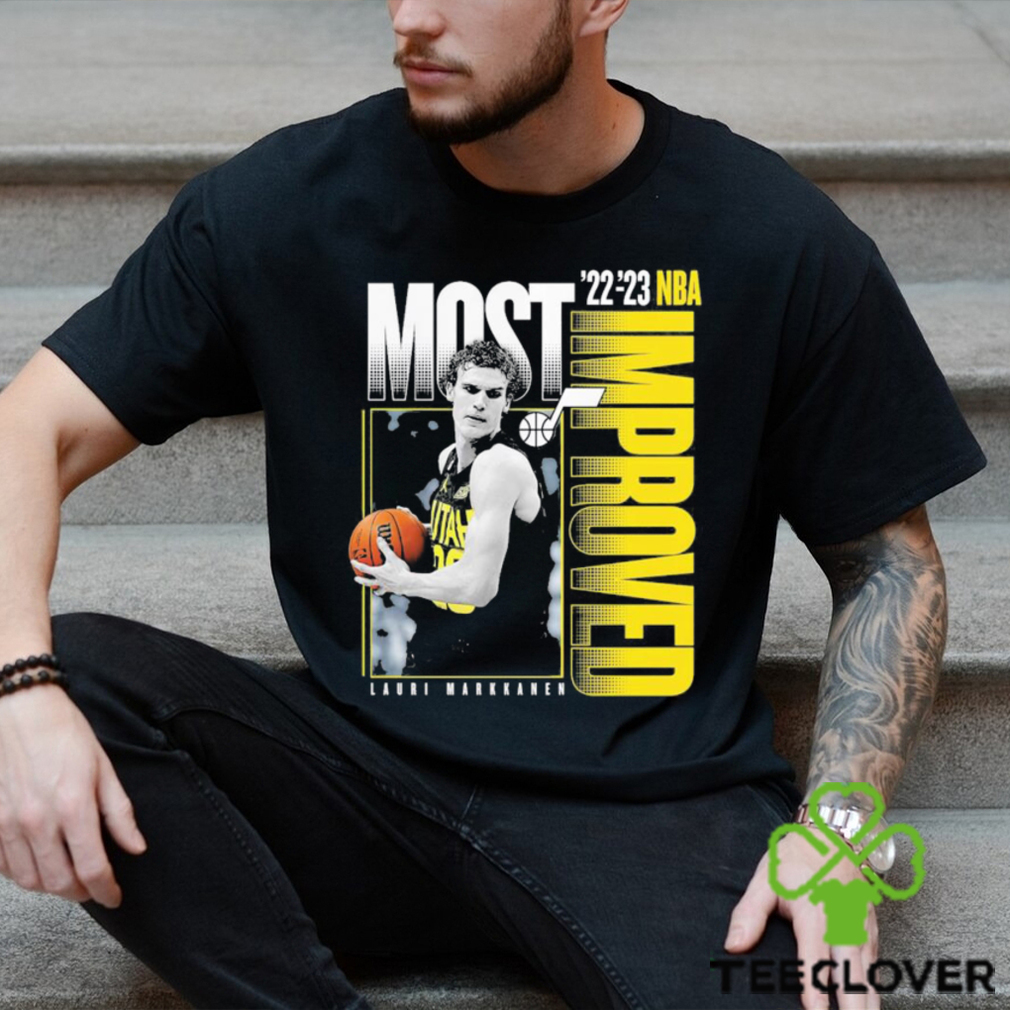 Lauri Markkanen Utah Jazz 2023 NBA Most Improved Player of the Year Run Shirt Lauri Markkanen Utah Jazz 2023 NBA Most Improved Player of the Year Run Shirt