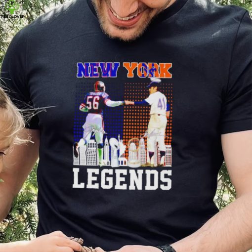 Lawrence Taylor and Tom Seaver New York Legends signatures shirt