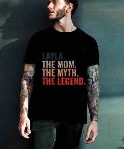 Layla The Mom The Myth The Legend Layla Name Retro 70s Distress T shirt
