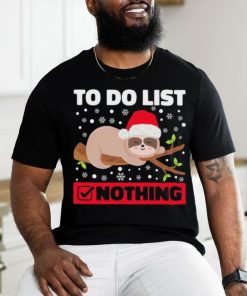 Lazy Sloth To Do List Christmas T Shirt