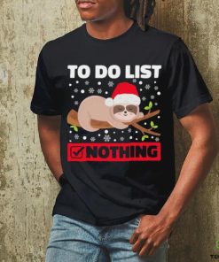 Lazy Sloth To Do List Christmas T Shirt