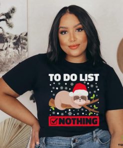 Lazy Sloth To Do List Christmas T Shirt