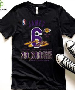 LeBron James 20th 2023 season NBA’s All time 38,388 Career Points and counting shirt