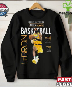 LeBron James Los Angeles Lakers Basketball 2024 25 NBA Preview Athlon Sports t shirt