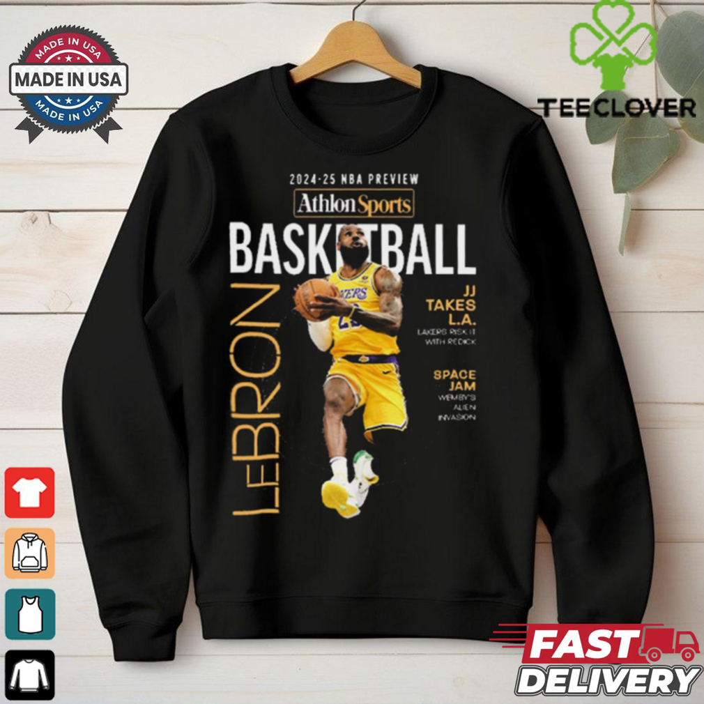 LeBron James Los Angeles Lakers Basketball 2024 25 NBA Preview Athlon Sports t shirt LeBron James Los Angeles Lakers Basketball 2024 25 NBA Preview Athlon Sports t shirt