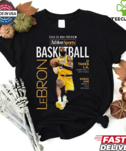 LeBron James Los Angeles Lakers Basketball 2024 25 NBA Preview Athlon Sports t shirt 1 LeBron James Los Angeles Lakers Basketball 2024 25 NBA Preview Athlon Sports t shirt