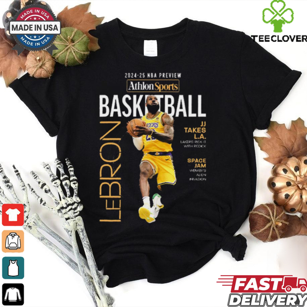 LeBron James Los Angeles Lakers Basketball 2024 25 NBA Preview Athlon Sports t shirt LeBron James Los Angeles Lakers Basketball 2024 25 NBA Preview Athlon Sports t shirt