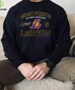 LeBron James Los Angeles Lakers Mót Points In NBA History Signature Shirt
