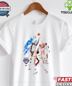 LeBron James and Stephen Curry Paris 2024 Team USA signatures 2 sides shirt 2 LeBron James and Stephen Curry Paris 2024 Team USA signatures 2 sides shirt