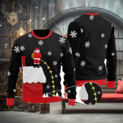 Leaky Roof Black Ugly Christmas Sweater Funny Gift For Men And Women Family Holidays