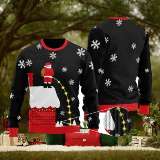 Leaky Roof Black Ugly Christmas Sweater Funny Gift For Men And Women Family Holidays