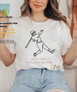 Lean back hit bombs baseball shirt