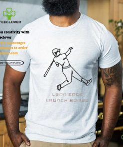 Lean back hit bombs baseball shirt