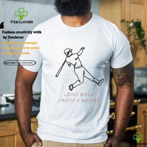Lean back hit bombs baseball shirt