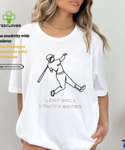 Lean back hit bombs baseball shirt