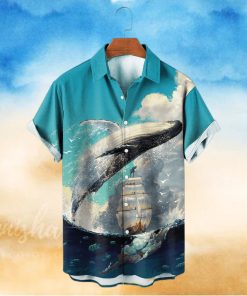 Leaping Moby Dick Casual Short Sleeve Shirt