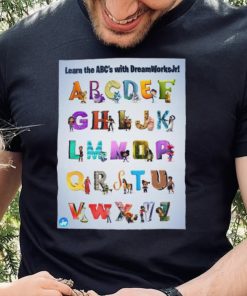 Learn the abc’s with characters of dream works jr shirt