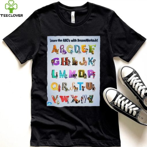 Learn the abc’s with characters of dream works jr hoodie, sweater, longsleeve, shirt v-neck, t-shirt