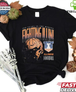 Leather Helmet 100 Years In The Making Fighting Illini Illinois Fighting Illini Football Vintage t shirt
