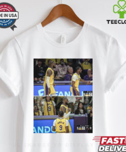Lebron And Bronny Check In Together Poster NBA History Poster t shirt