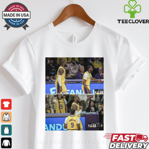 Lebron And Bronny Check In Together Poster NBA History Poster t shirt