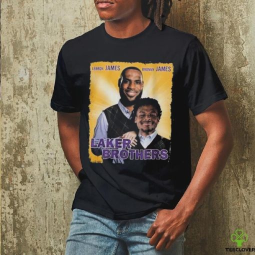Lebron And Bronny Lakers Brothers T shirt