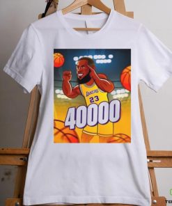 Lebron James 40K Points Lakers Player Cartoon poster shirt
