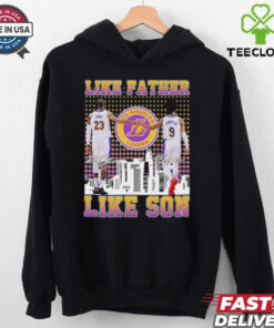 Lebron James And James Jr Los Angeles Lakers Like Father Like Son Shirt
