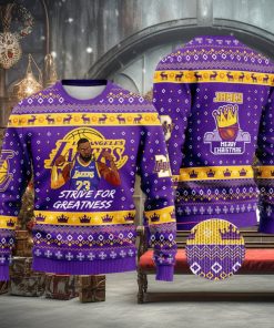 Lebron James Lakers NBA King Merry Christmas Champion Christmas Ugly Sweater