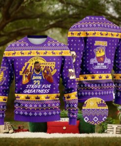 Lebron James Lakers NBA King Merry Christmas Champion Christmas Ugly Sweater