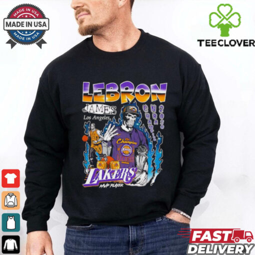 Lebron James Los Angeles Lakers Champion NBA 2020 skeleton shirt