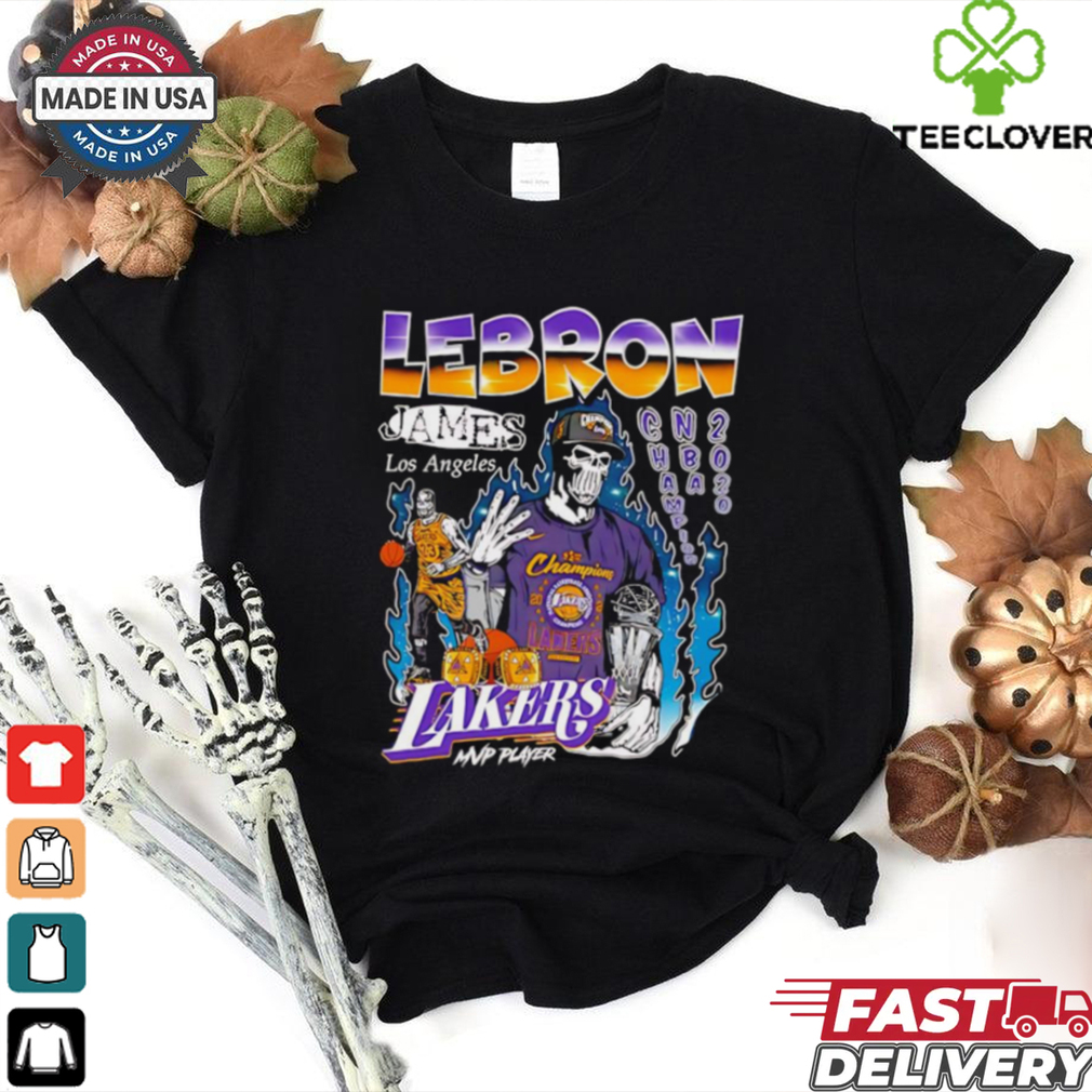 Lebron James Los Angeles Lakers Champion NBA 2020 skeleton shirt Lebron James Los Angeles Lakers Champion NBA 2020 skeleton shirt
