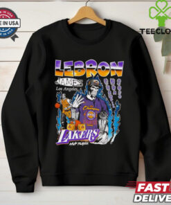 Lebron James Los Angeles Lakers Champion NBA 2020 skeleton shirt