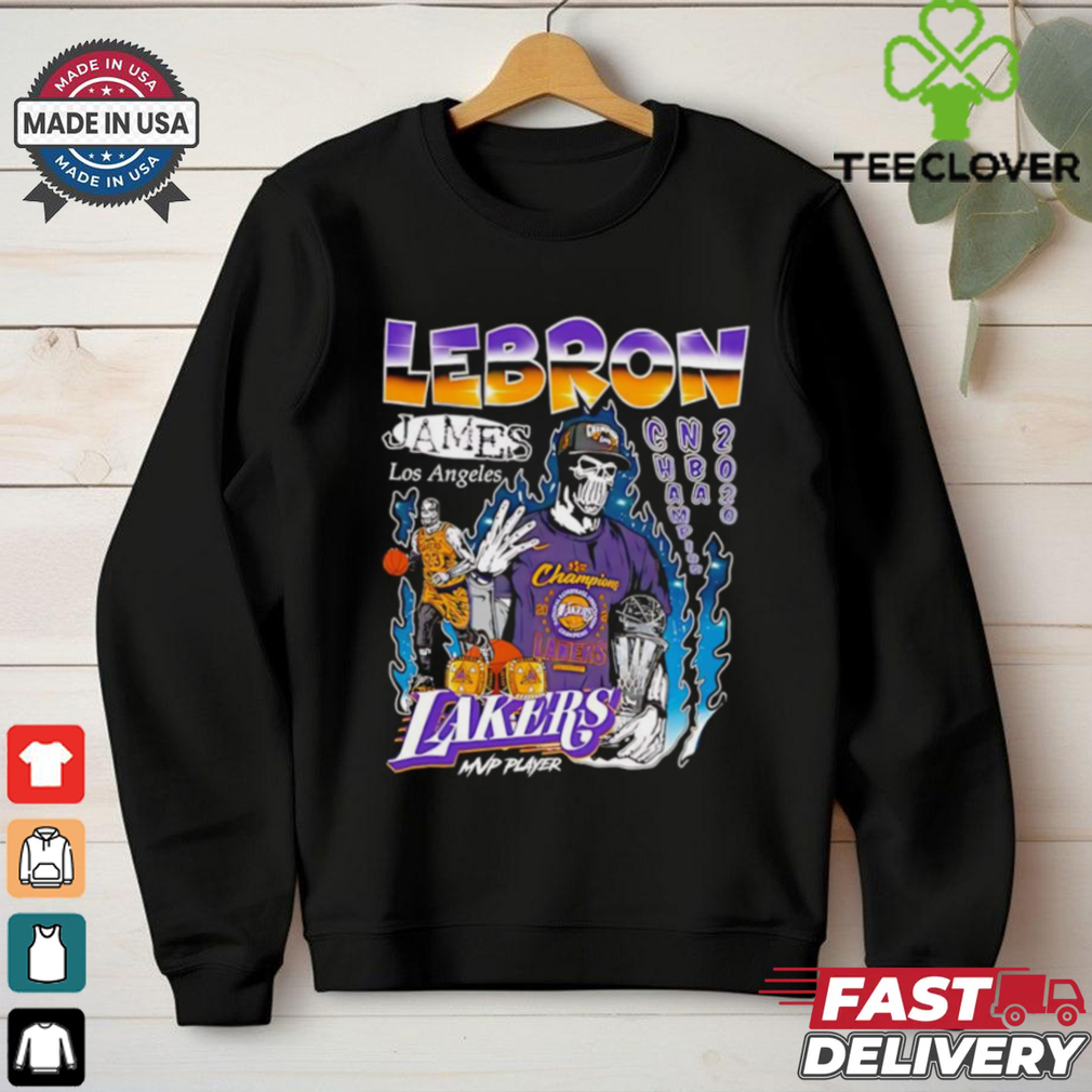 Lebron James Los Angeles Lakers Champion NBA 2020 skeleton shirt Lebron James Los Angeles Lakers Champion NBA 2020 skeleton shirt