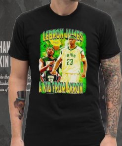 Lebron James a kid from Akron vintage shirt