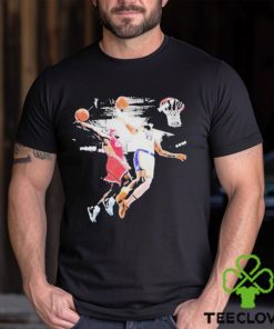 Lebron james young and old dunking vintage T shirt