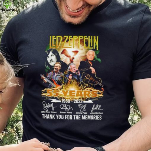 Led Zeppelin 55 Years 1968 2023 Signature Thank You For The Memories Shirt