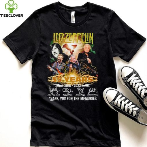 Led Zeppelin 55 Years 1968 2023 Signature Thank You For The Memories Shirt