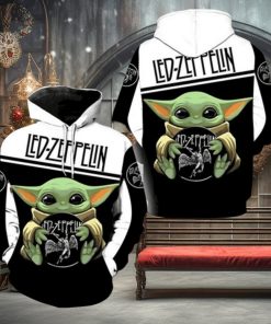 Led Zeppelin Baby Yoda Pullover Hoodie