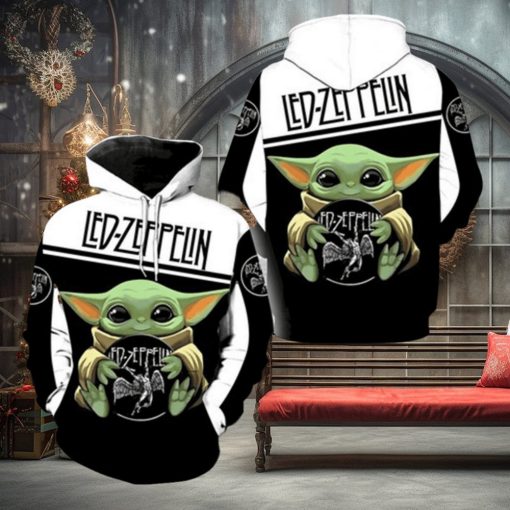 Led Zeppelin Baby Yoda Pullover Hoodie