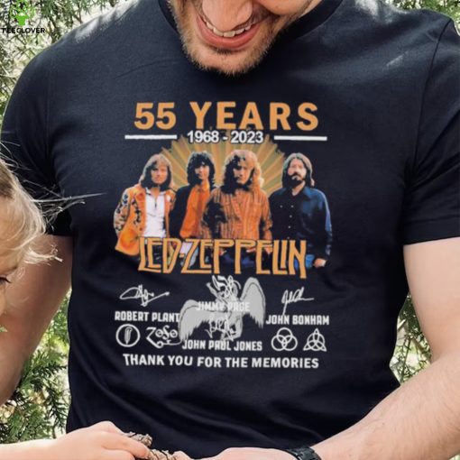 Led – Zeppelin 55 years of 1968 – 2023 thank you for the memories signatures hoodie, sweater, longsleeve, shirt v-neck, t-shirt