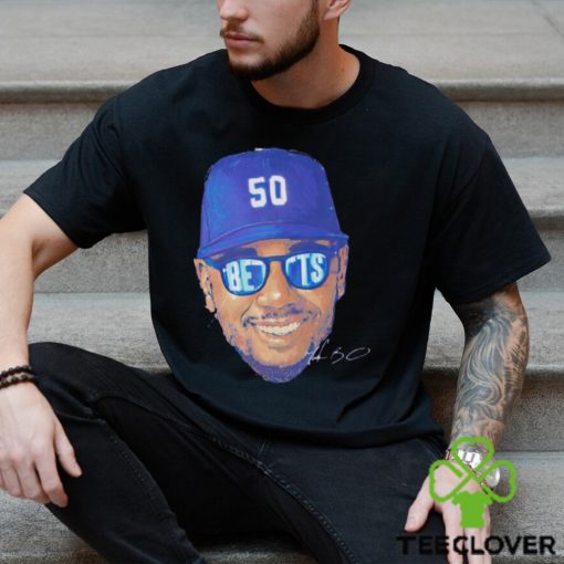 Legend Mookie Betts sunglasses Los Angeles Dodgers signature shirt