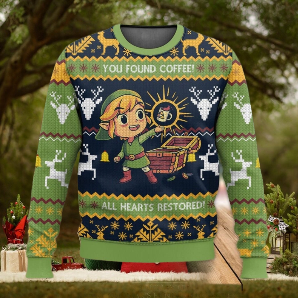 Legend Of Zelda Coffeee Ugly Sweater Legend Of Zelda Coffeee Ugly Sweater