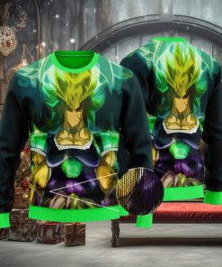 Legendary Saiyan Broly Vibrant Aura Ugly Sweater