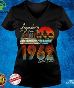 Legendary Since Bday January 1962 Vintage 60th Birthday T Shirt