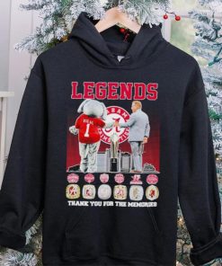 Legends Big AL and Nick Saban thank you for the memories shirt
