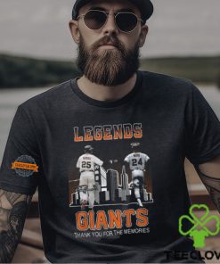 Legends Bonds And Mays Giants Thank You For The Memories T Shirt