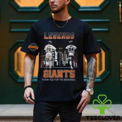 Legends Bonds And Mays Giants Thank You For The Memories T Shirt